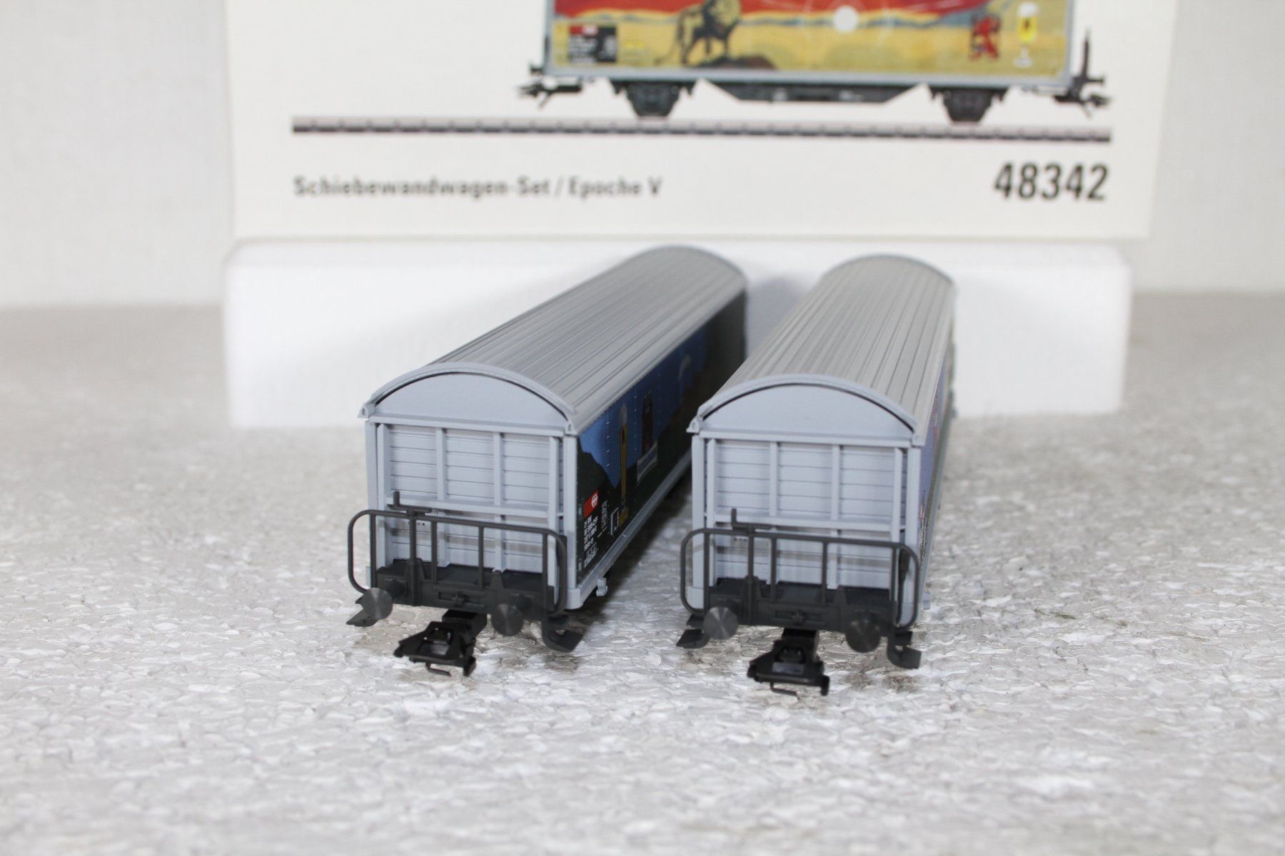 Märklin Modellini di ferrovie: Märklin 48342 SBB Schiebewandwagen-Set Feldschlösschen – Usato da Triesen venduto da gleis8 2
