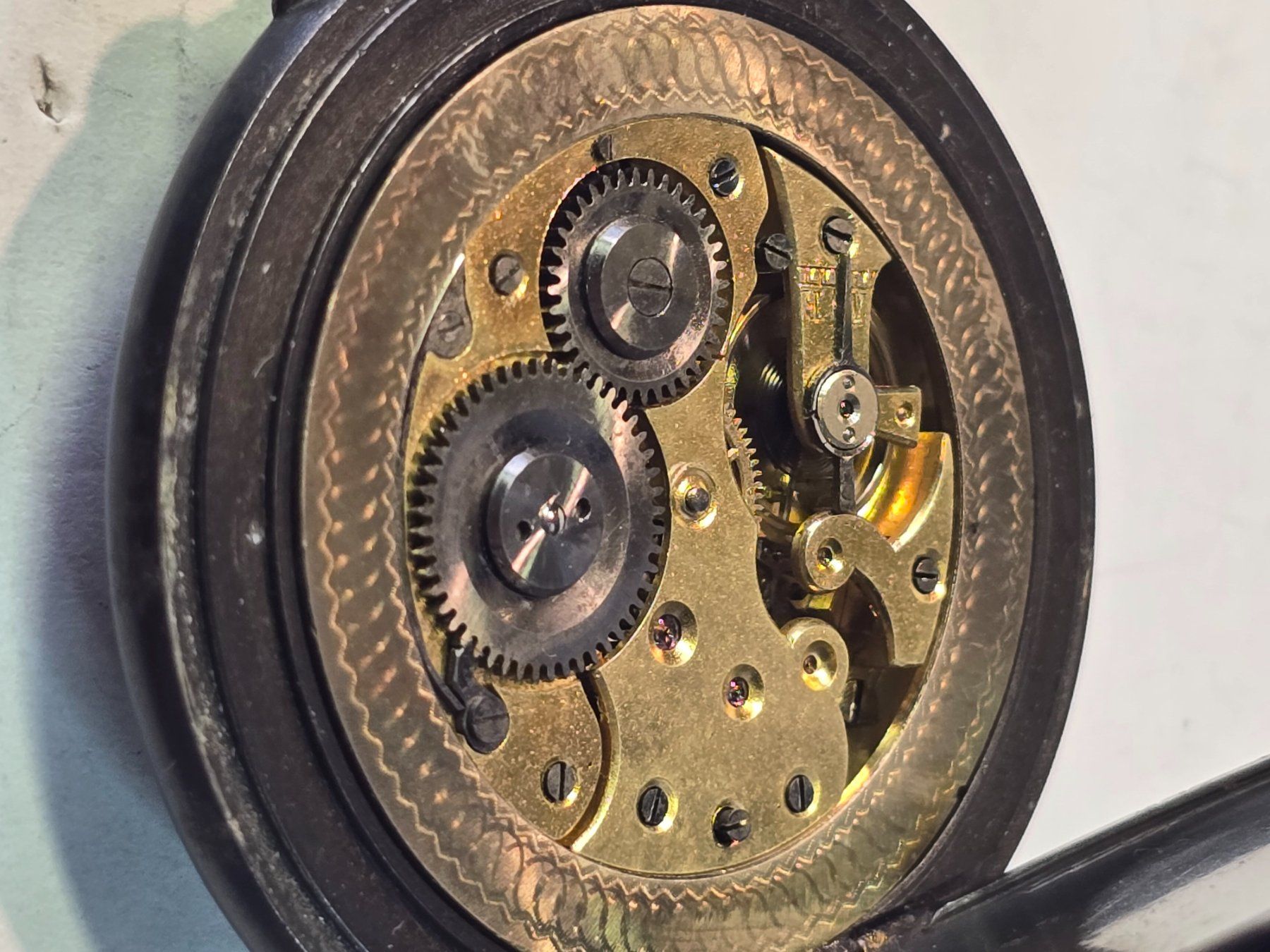 Orologi: Taschenuhr mit schwarzem Gehäuse  läuft – Usato da Ennetbürgen venduto da 50shafali53 2