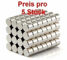 Magnete superstark 5 Stück, 3x3mm
