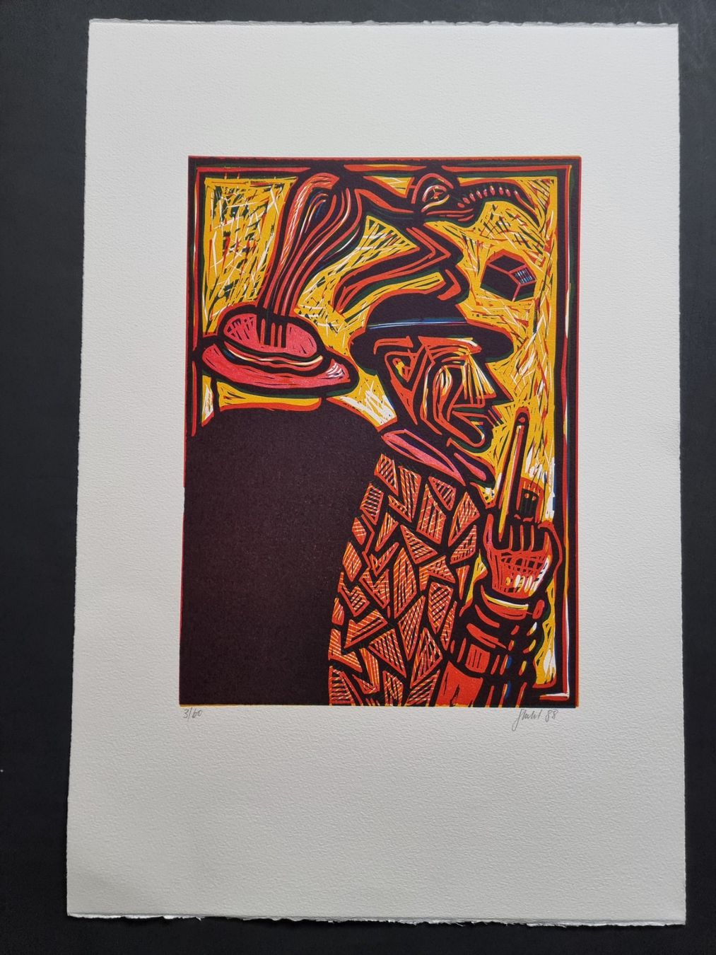 Xilografie: PETER STIEFEL HOLZSCHNITT SIGNIERT NUMMERIERT – Usato da Gersau venduto da grafik-kunst 1