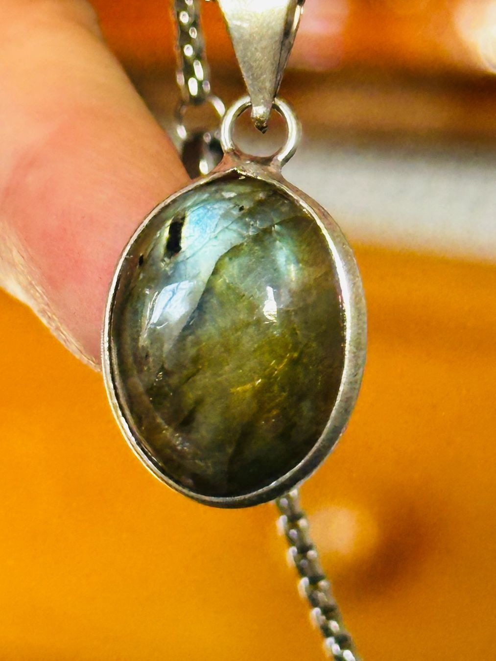 Ketten: Labradorite Gemstone Handmade Jewelry necklace – Neu und originalverpackt aus Genève von AGBERG 8