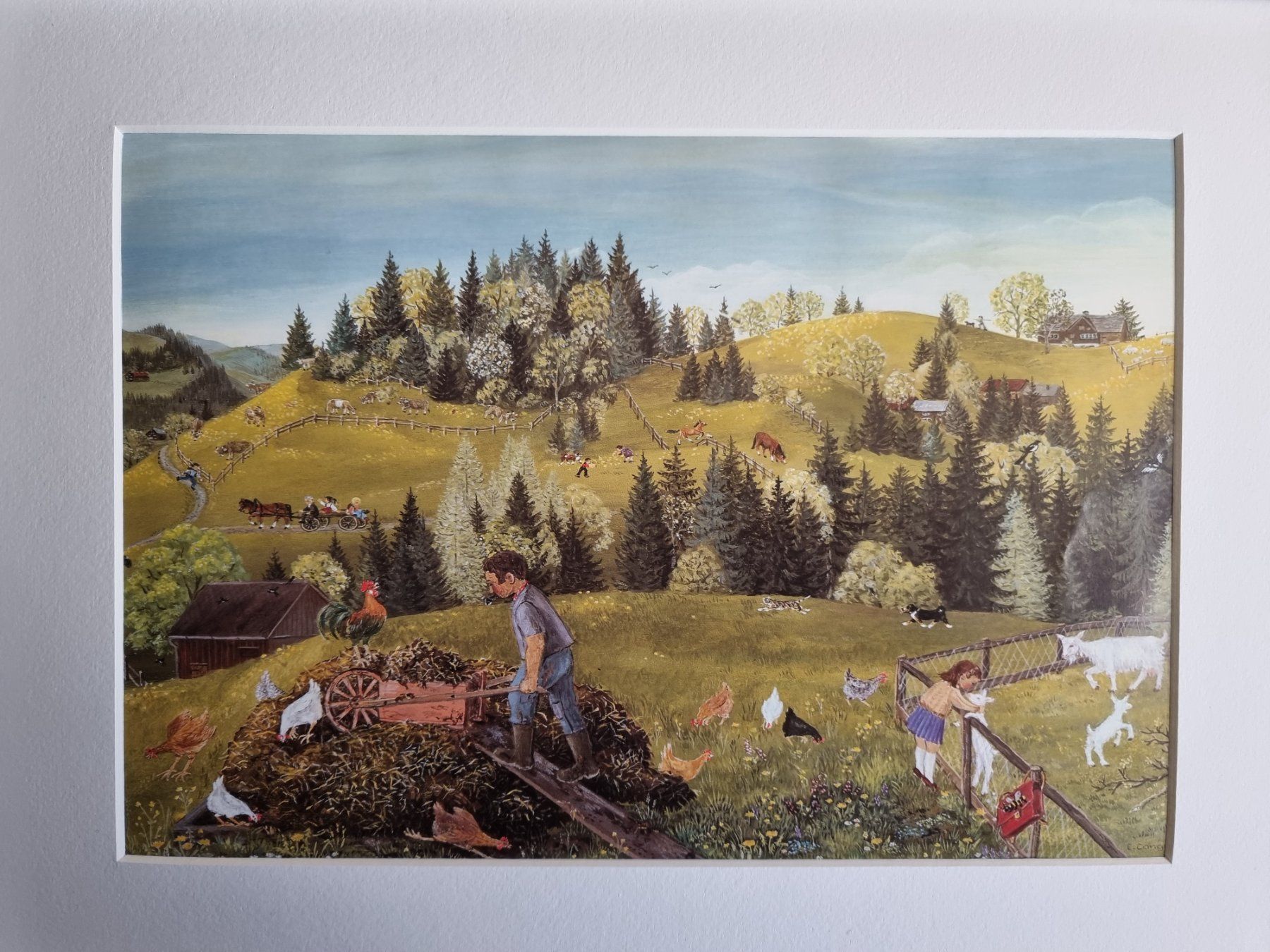 Foto & Immagini: FLÖCKLI DAS GEISSLEIN BILD VON LILLY LANGENEGGER – Usato da Gersau venduto da grafik-kunst 1