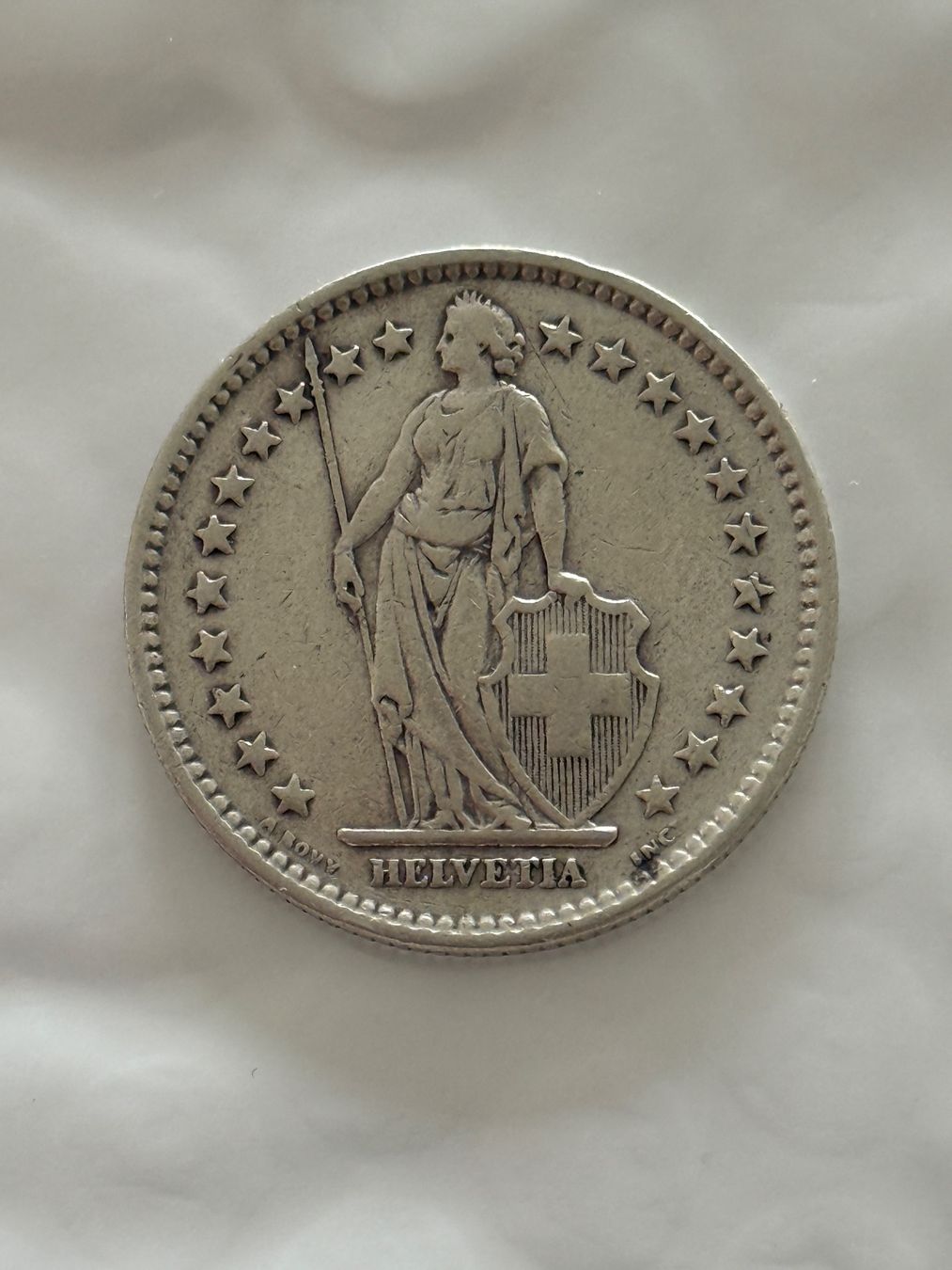 Alle Münzen: 2 Franken 1922  Silber, Rar – Gebraucht aus Wallisellen von SWISS_SILVER1