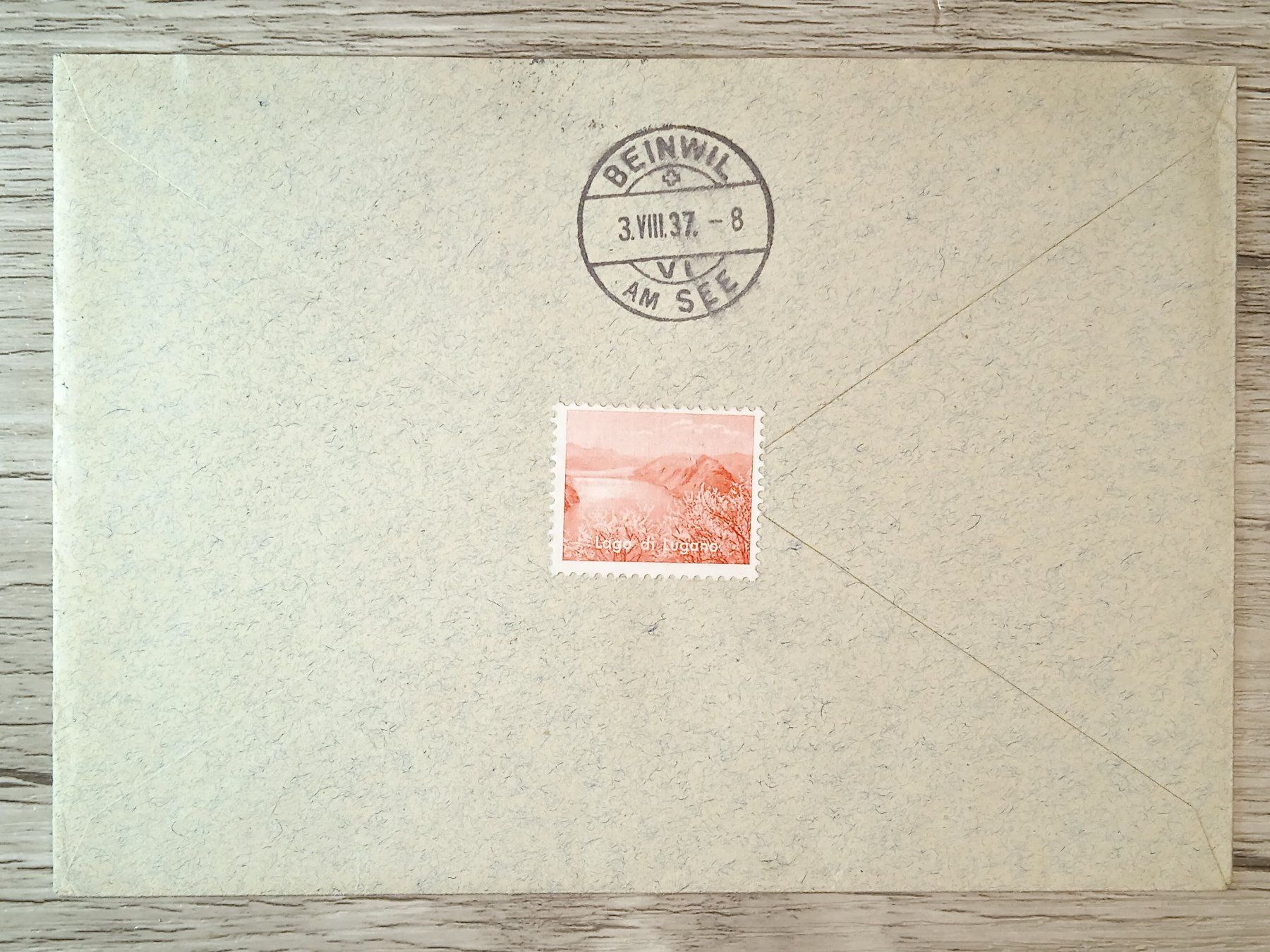 Tutti i francobolli: TR54 Enveloppe + Timbre Suisse 1937 – Usato da Cousset venduto da Patrick_Collections 1
