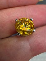 Boucle d'oreille argent diamant de moissanite de 3 ct