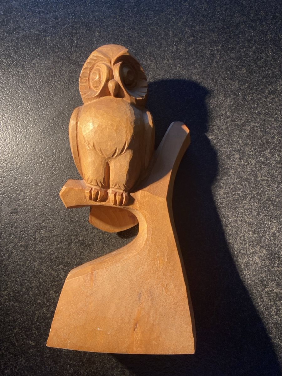 Statuette: Handgeschnitzte Eule vom Brienzer Holzbildhauer Schild! – Usato da Brienz BE venduto da hey_z9vg