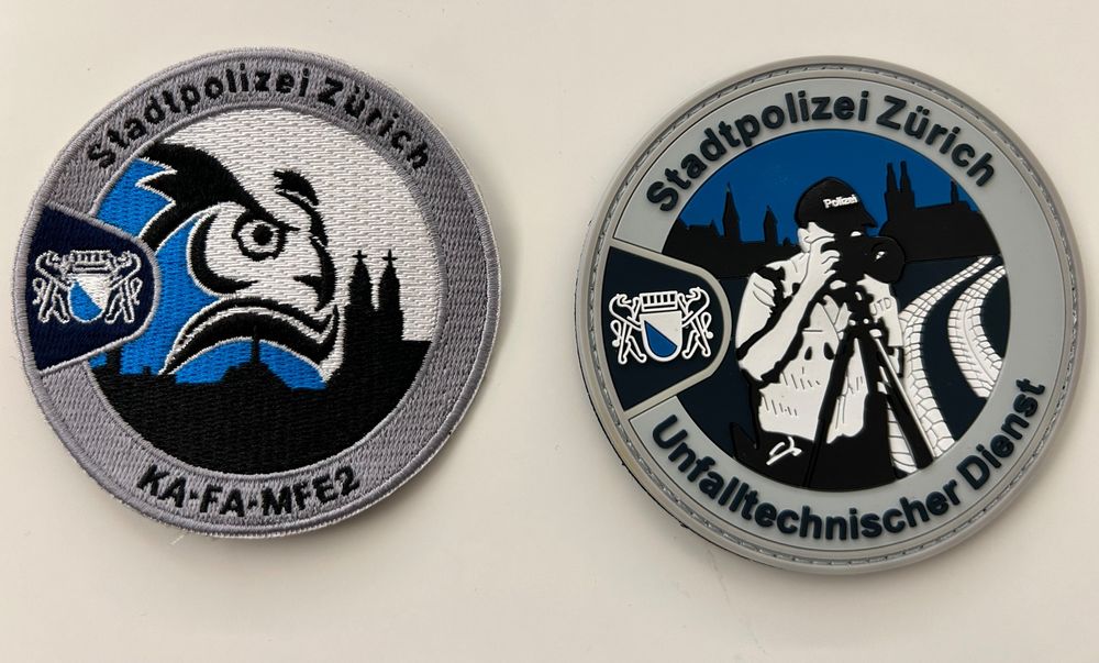 2 Patches Stadtpolizei Zürich Fahndung und UTD (Gebraucht) in für CHF ...