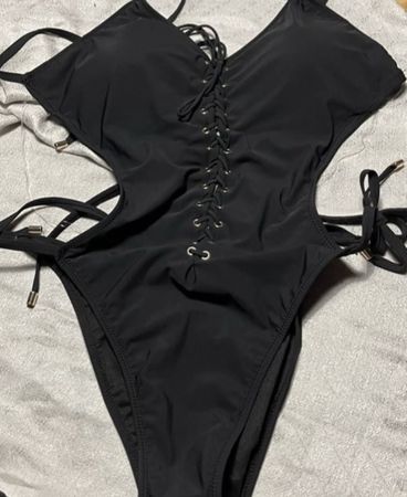 Sexy Costume da bagno intero Con allacciatura-1size -nuovo