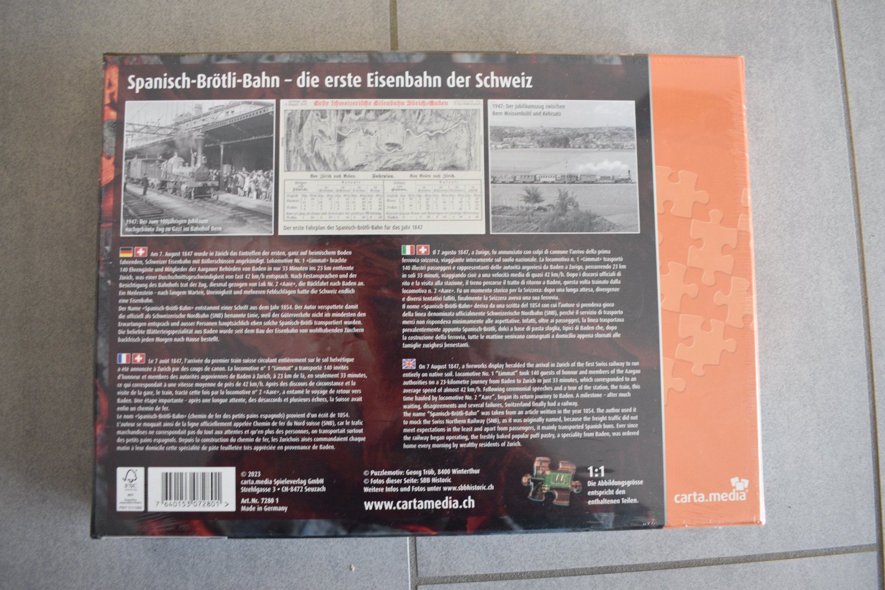 Puzzle: Spanisch-brötli-bahn puzzle 1000 Teile – Nuovo e nell'imballaggio originale da Winterthur venduto da seh_9dhc 1