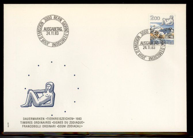 Tutti i francobolli: 1983, FDC, Tierkreiszeichen (Nr. 689) – Usato da Willisau venduto da Vollstempel