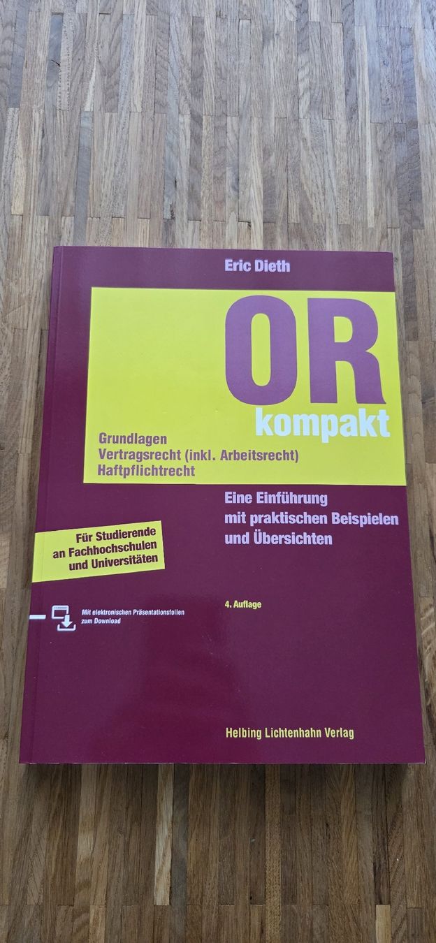 Libri: OR kompakt - Eric Dieth - Recht - Studium - Top Zustand! – Usato da Cham venduto da _Chruesimuesi_