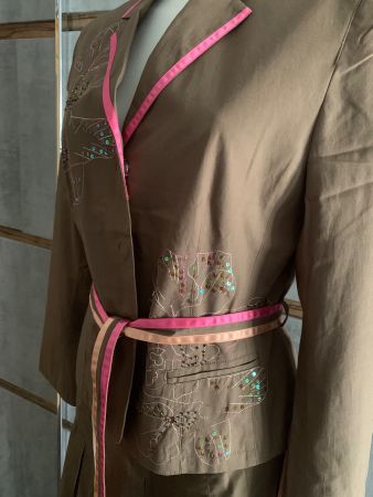 Taifun  Kostüm Rock+Jacke/Blazer Gr.40 Glitzer Pailletten