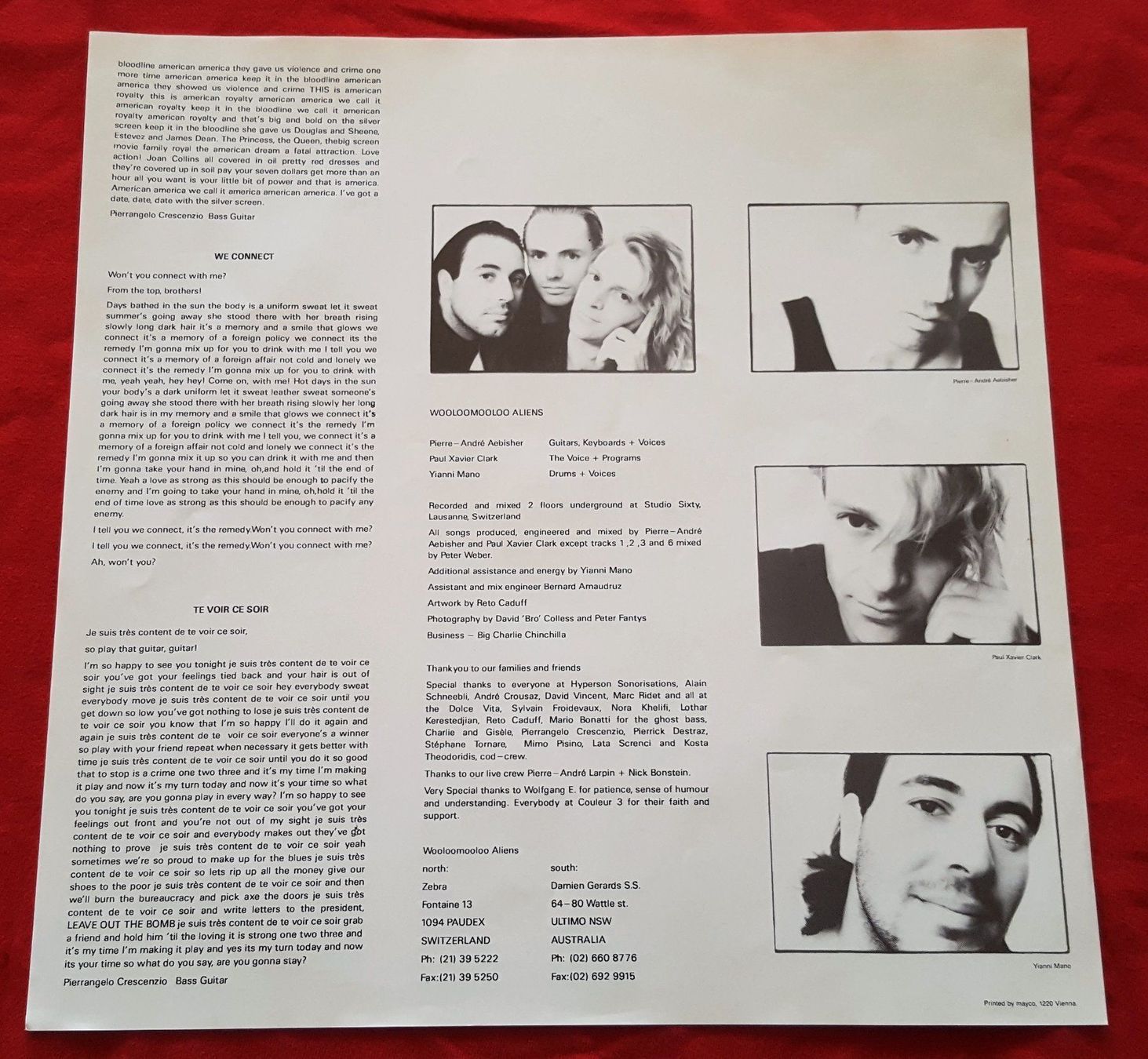 Schallplatten: Wooloomooloo Aliens – Dusty Animals - 1989 - CH First Press – Gebraucht aus Uster von Zardodel 6