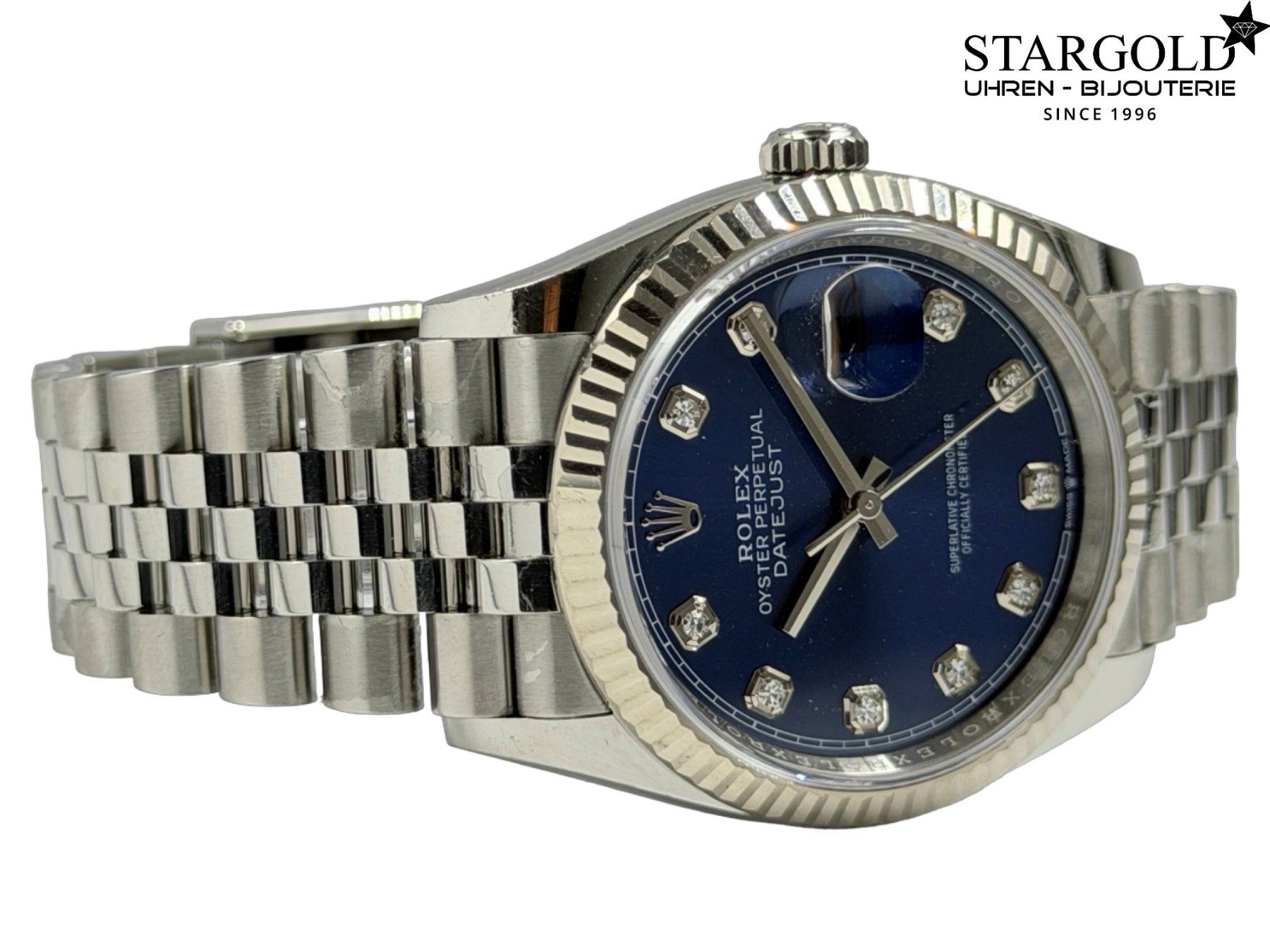 Rolex Orologi: Rolex Datejust 36 Blau mit Diamanten - 126234 – Nuovo e nell'imballaggio originale da Zürich venduto da Stargold-Uhren 3