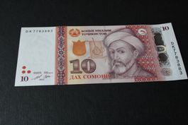 UNC Tadjikistan 10 Somoni 2022