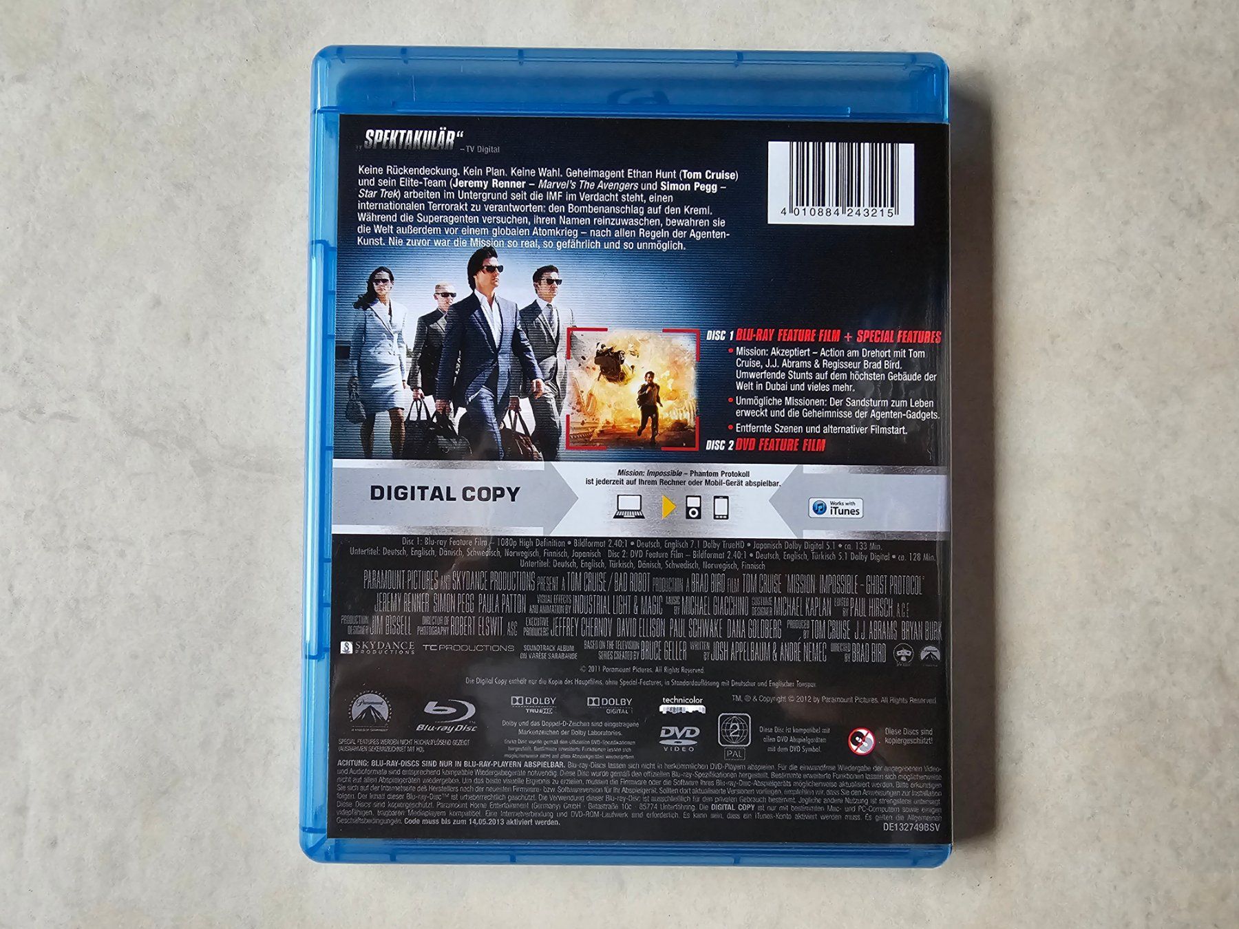 Tutti i DVDs: Phantom Protokoll  -  Bluray  (Tom Cruise) – Usato da Schneisingen venduto da backstore24 1