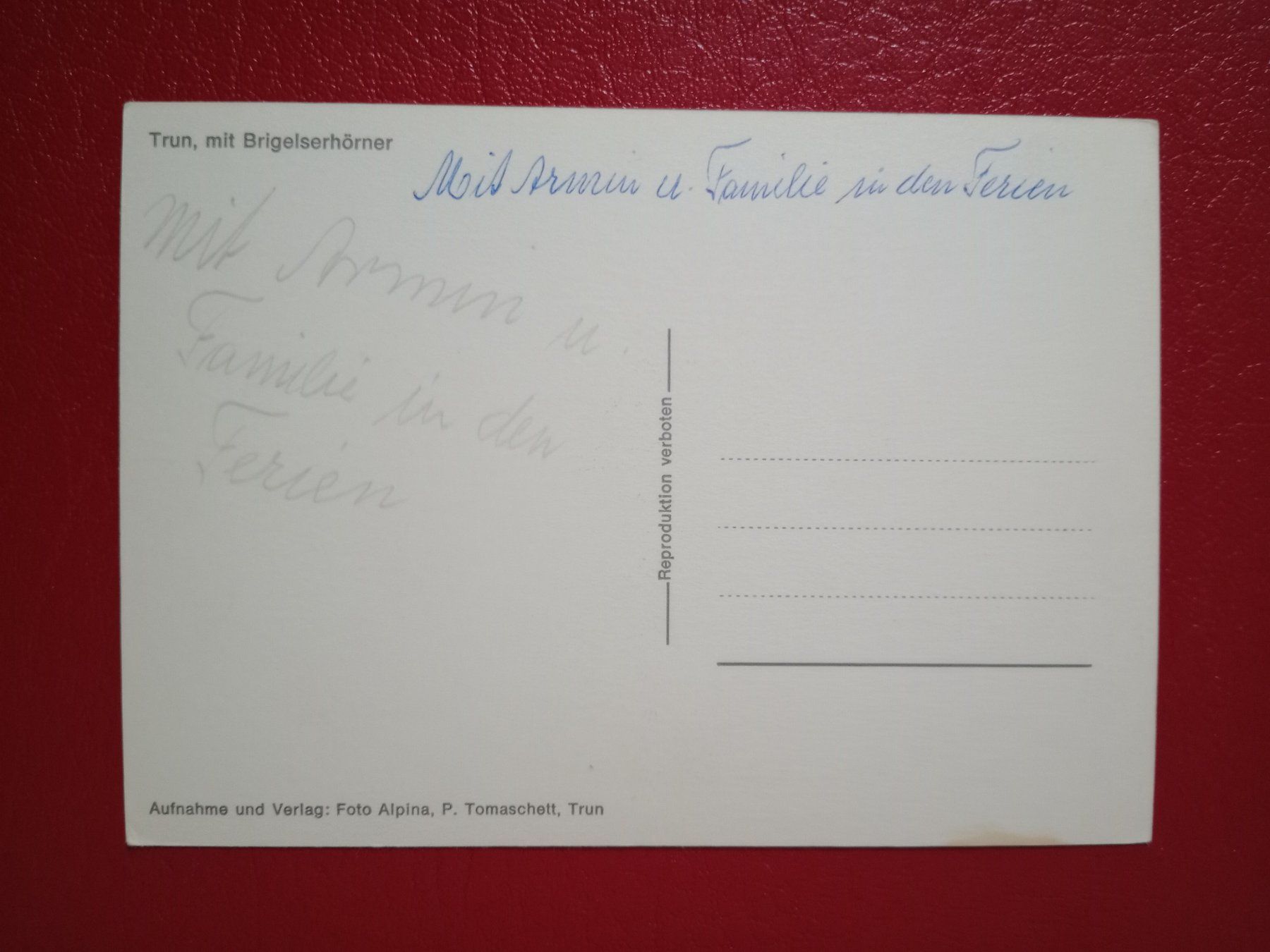 Cartes postales: Trun Graubünden Vogelschau – D'occasion à Küttigen par Melisch1000 1