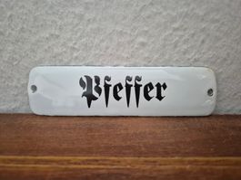 Emailschild Pfeffer Küche Gewürze Kräuter Emaille Schild
