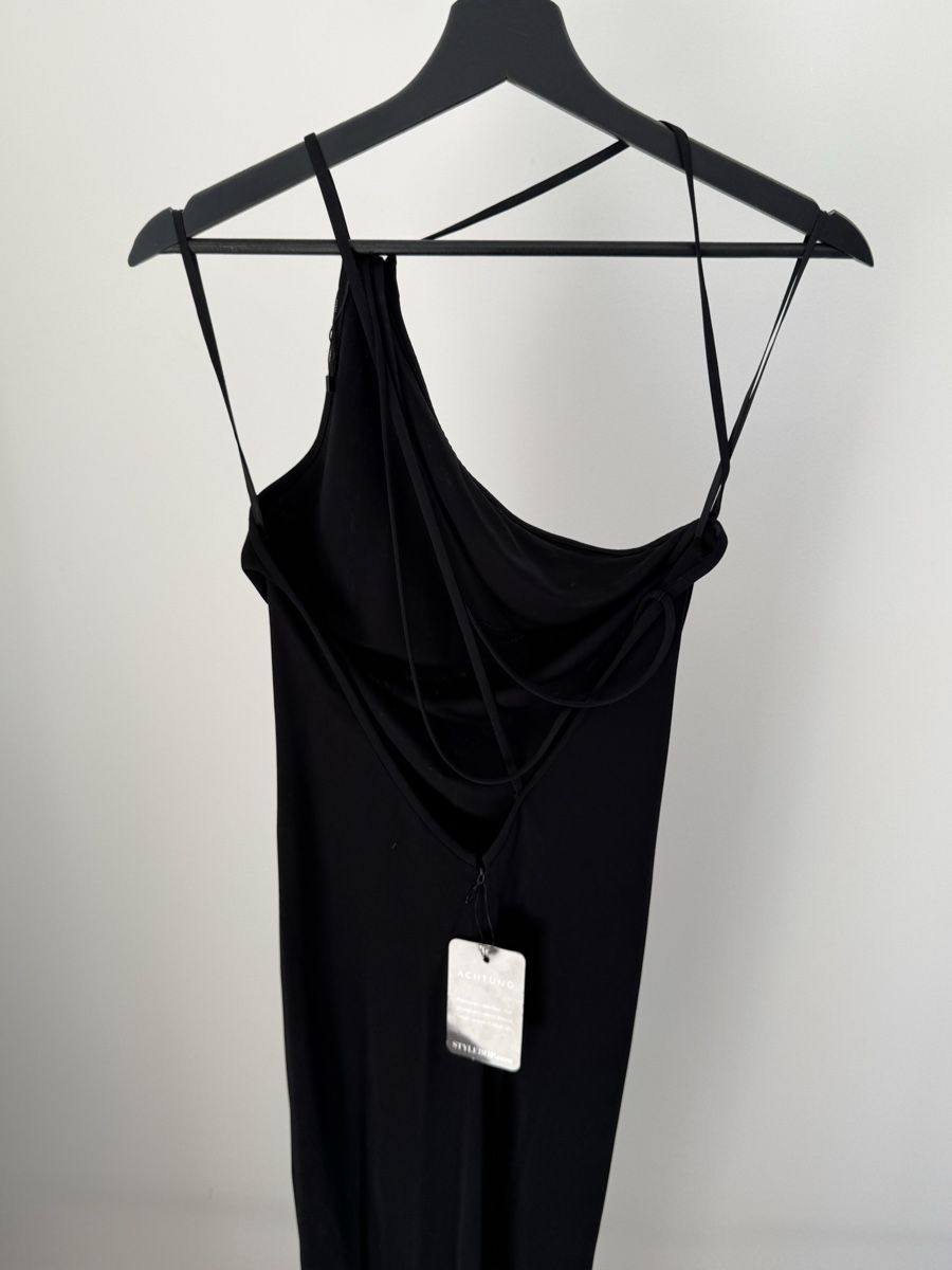 Dsquared2 Vestiti: DSQUARED2 schwarzes Backless Maxi-Abendkleid – Nuovo e nell'imballaggio originale da Zürich venduto da di_archive 1