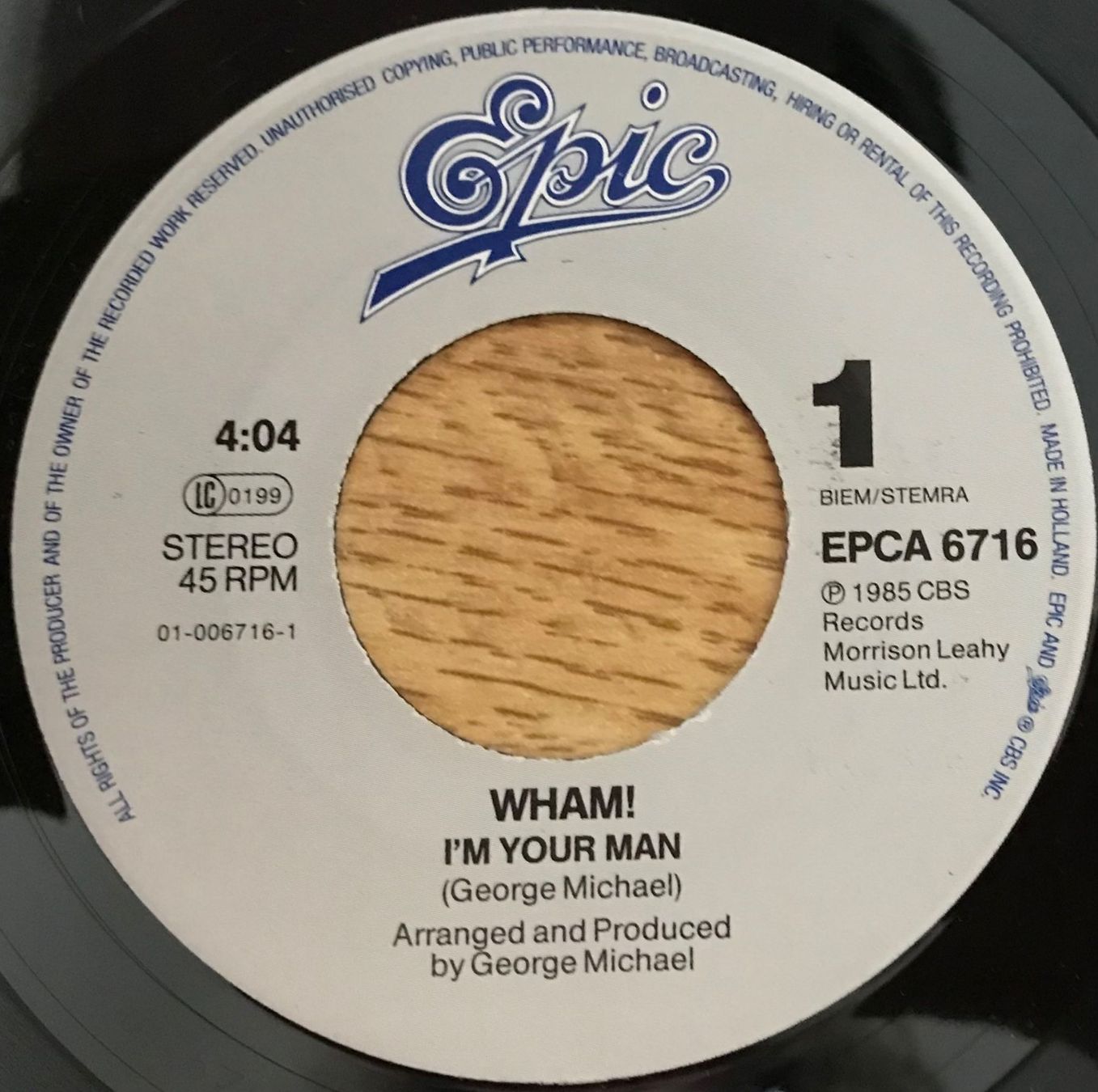 Dischi in vinile: WHAM ! - I'M YOUR MAN – Usato da Bussigny venduto da vinyl-pas-cher