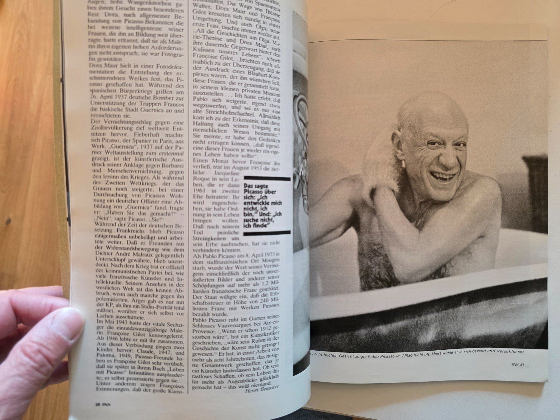Riviste & Magazine: Pan Special Zeitschrift - Pablo Picasso 1981 – Usato da Walterswil BE venduto da Lonitti 1