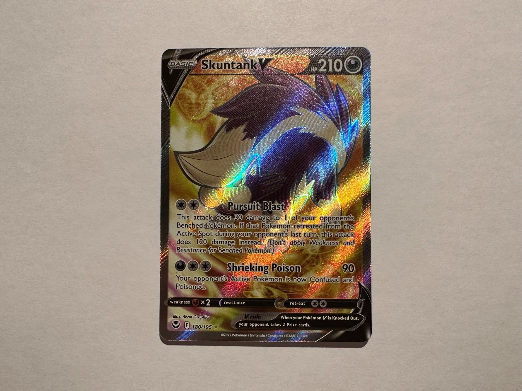 Pokémon Carte collezionabili: Skuntank V Fullart Silver Tempest EN – Nuovo (secondo la descrizione) da Hagendorn venduto da Pokecollectorch 1