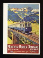 Montreux-Berner Oberland  Bahn, Künstlerkarte