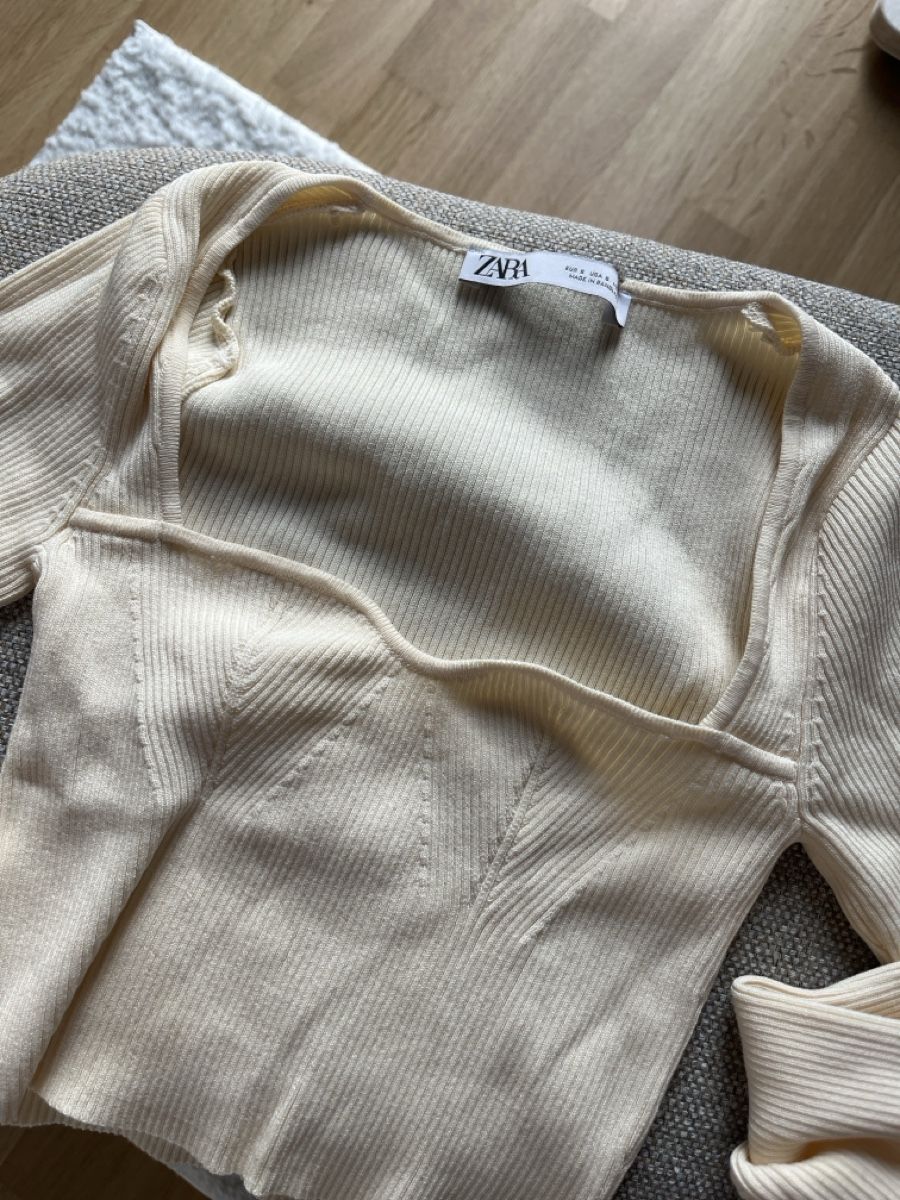 Zara Tops: Zara langarm in Creme/butteryellow, Grösse S – Gebraucht aus Kriegstetten von Musli15 1