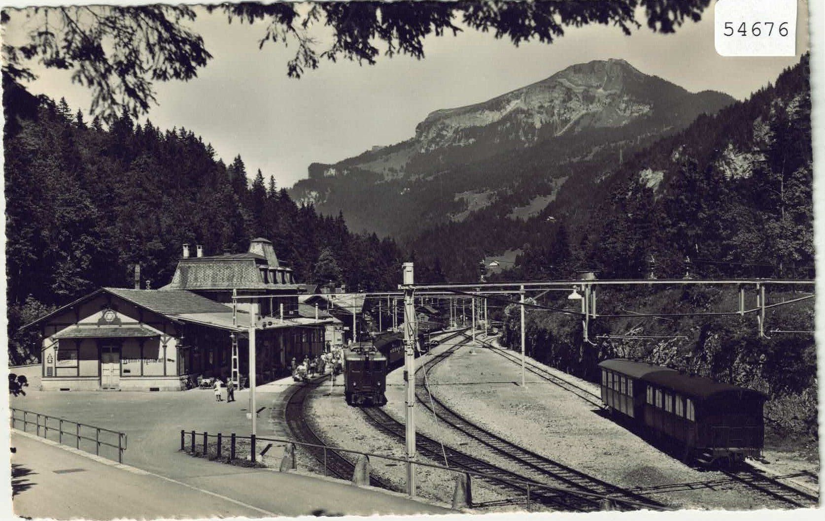 Cartoline postali: Bahnhof und Buffet Brünig-Hasliberg – Usato da Ettingen venduto da Kartenplanet