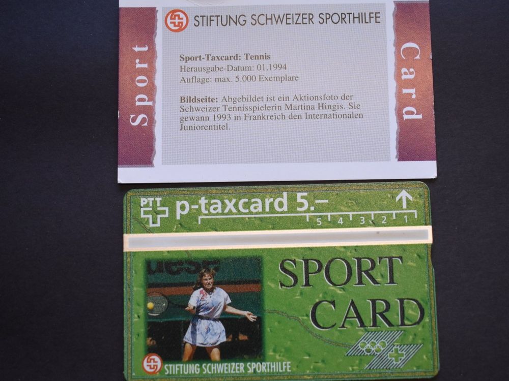 ptaxcard Sport Card Tennis mit Martina Hingis 1994 Kaufen auf Ricardo