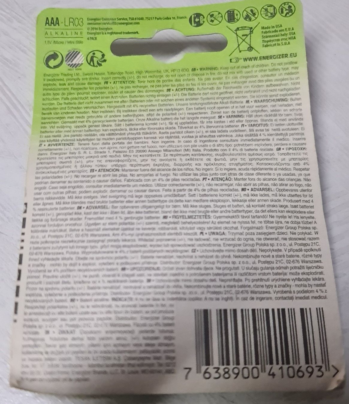 Energizer Caricatori & Batterie: 8 Stk. Energizer Batterien AAA 1,5V – Nuovo e nell'imballaggio originale da Uerkheim venduto da Kaufoption 2