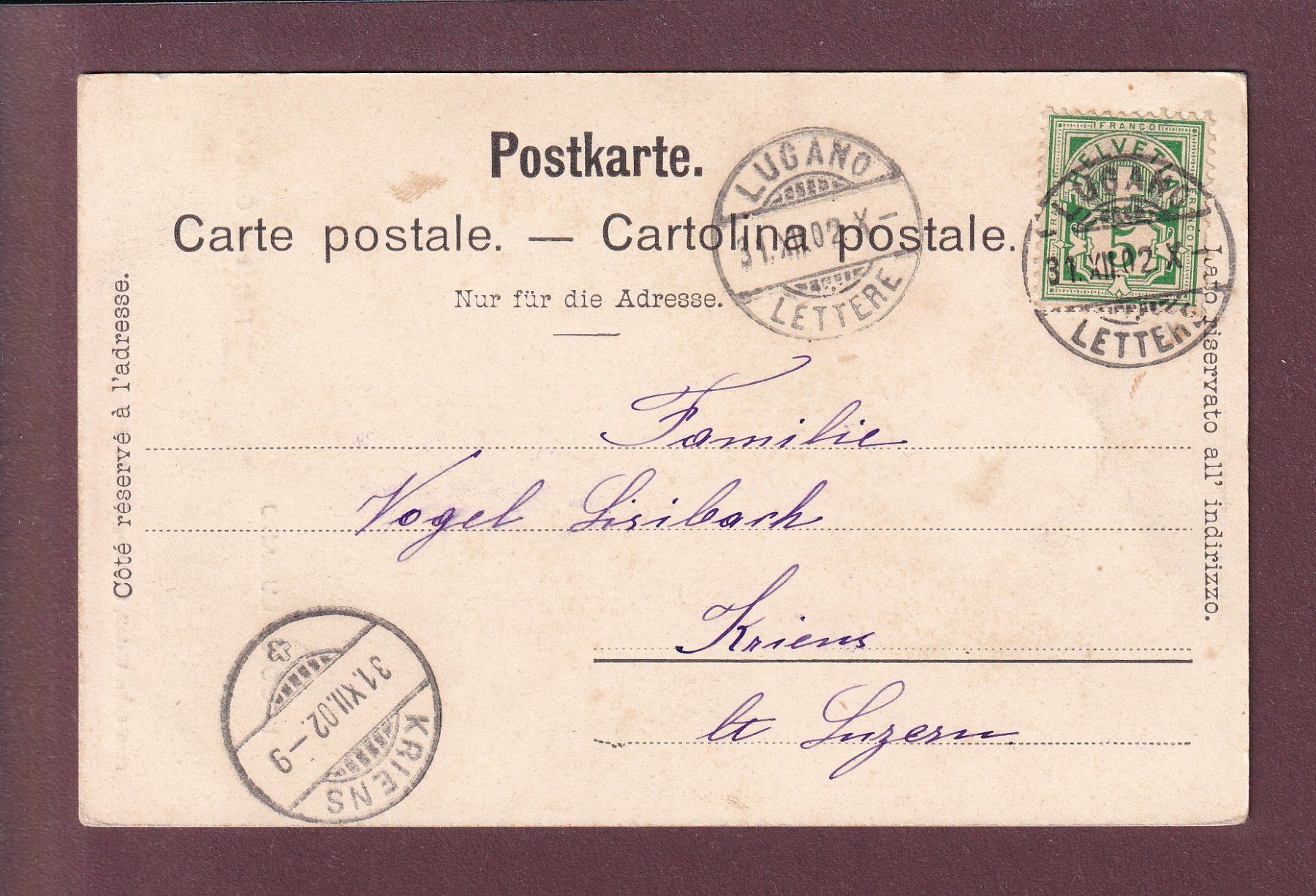Cartoline postali: Rocca di GANDRIA - Donna - 1902 – Usato da Pully venduto da nicecards 1