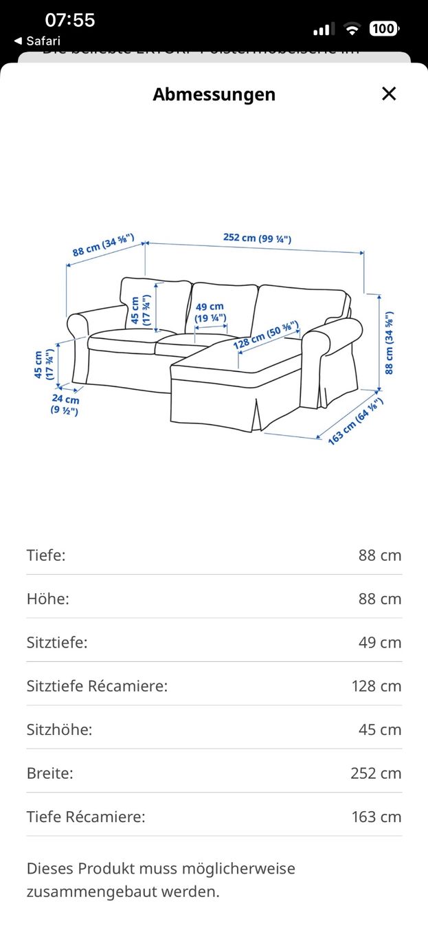 Divani: Ikea EKTORP Sofa – Usato da Russikon venduto da katrinklassen 2