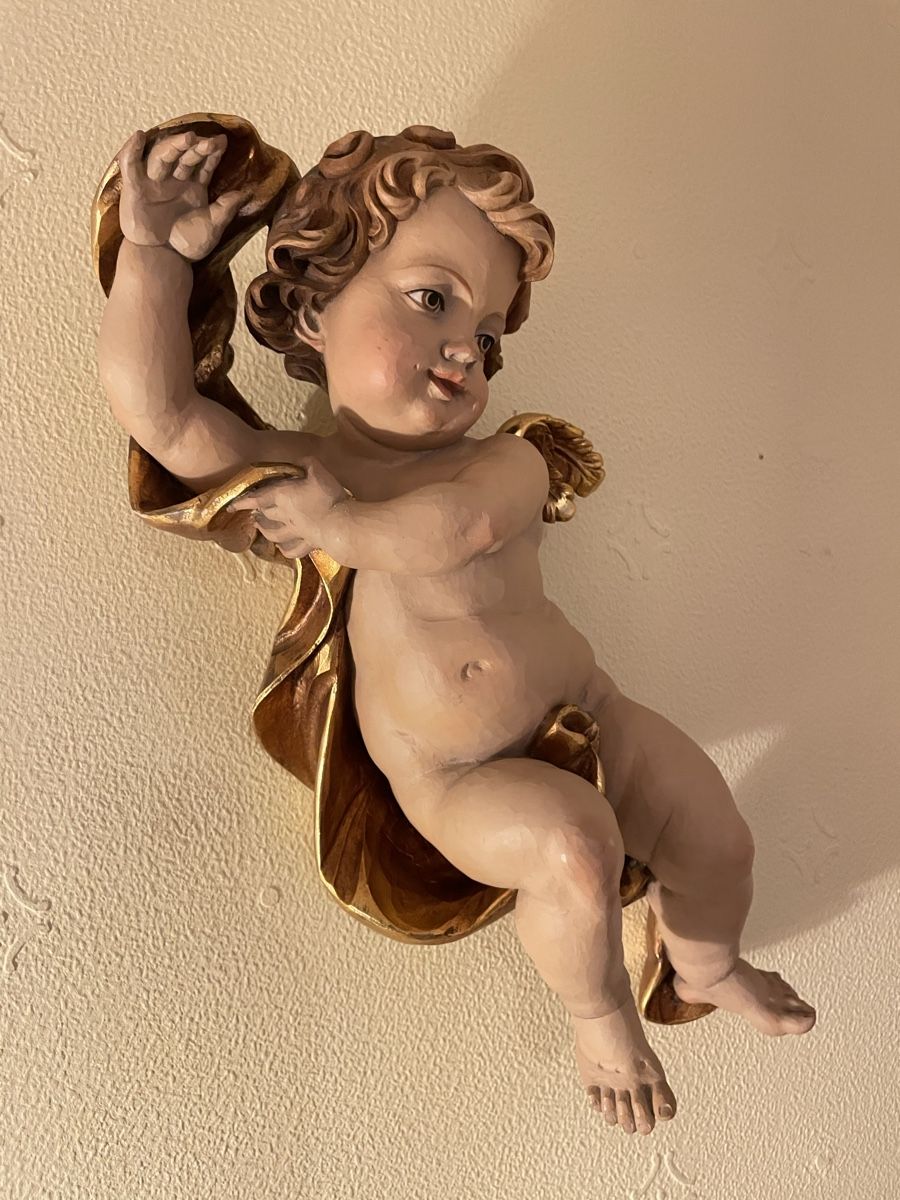 Statuette: Schöner geschnitzter Engel 58cm – Usato da Flawil venduto da Naphtali 1