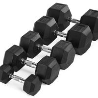 Gorilla Sports Hexagon-Gummi-Hantelset  32.5 bis 40kg