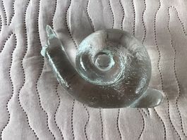 Deko Schnecke aus Glas transparent, gebraucht guter Zustand