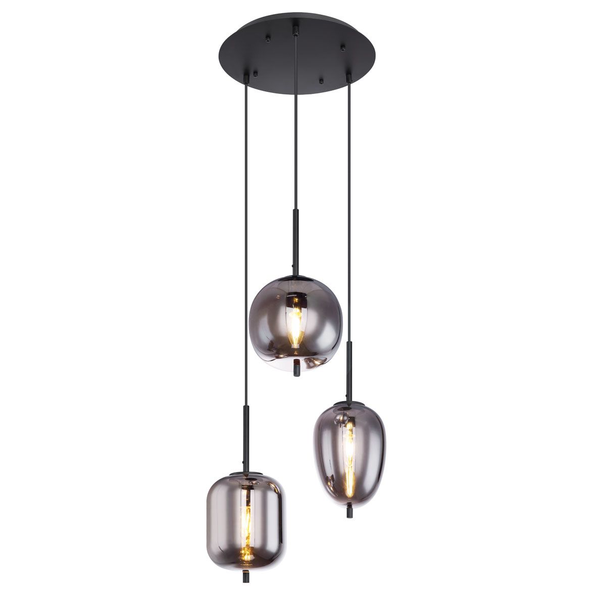 Kronleuchter & Deckenlampen: Pendelleuchte, Glas, Rauchfarbe, 46 cm Ø – Neu (gemäss Beschreibung) aus Kreuzlingen von Smart-Light