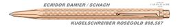 898.567 DAMIER Schach * Ecridor CDA Kugelschreiber ROSÉGOLD