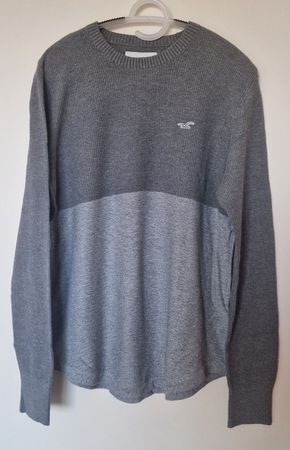 HOLLISTER Herren Longsleeve, grau, Gr. M, neuwertig