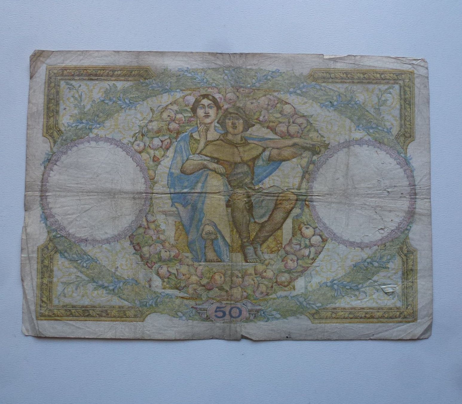 Banknoten: Frankreich ++ 50 Francs 15.06.1933 – Gebraucht aus Walkringen von Casablanca777 1