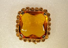 Broche quartz citrine