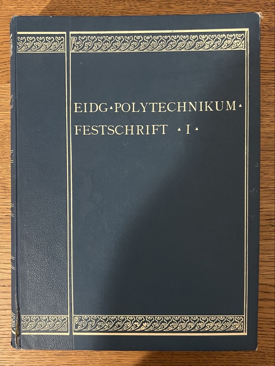 Libri: EIDG Polytechnikum Festschrift I, seltenes Exemplar – Usato da Küsnacht ZH venduto da max_r2ns