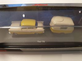 Modell Auto Ford 17M mit Wohnwagen - Vintage - NEU & OVP!