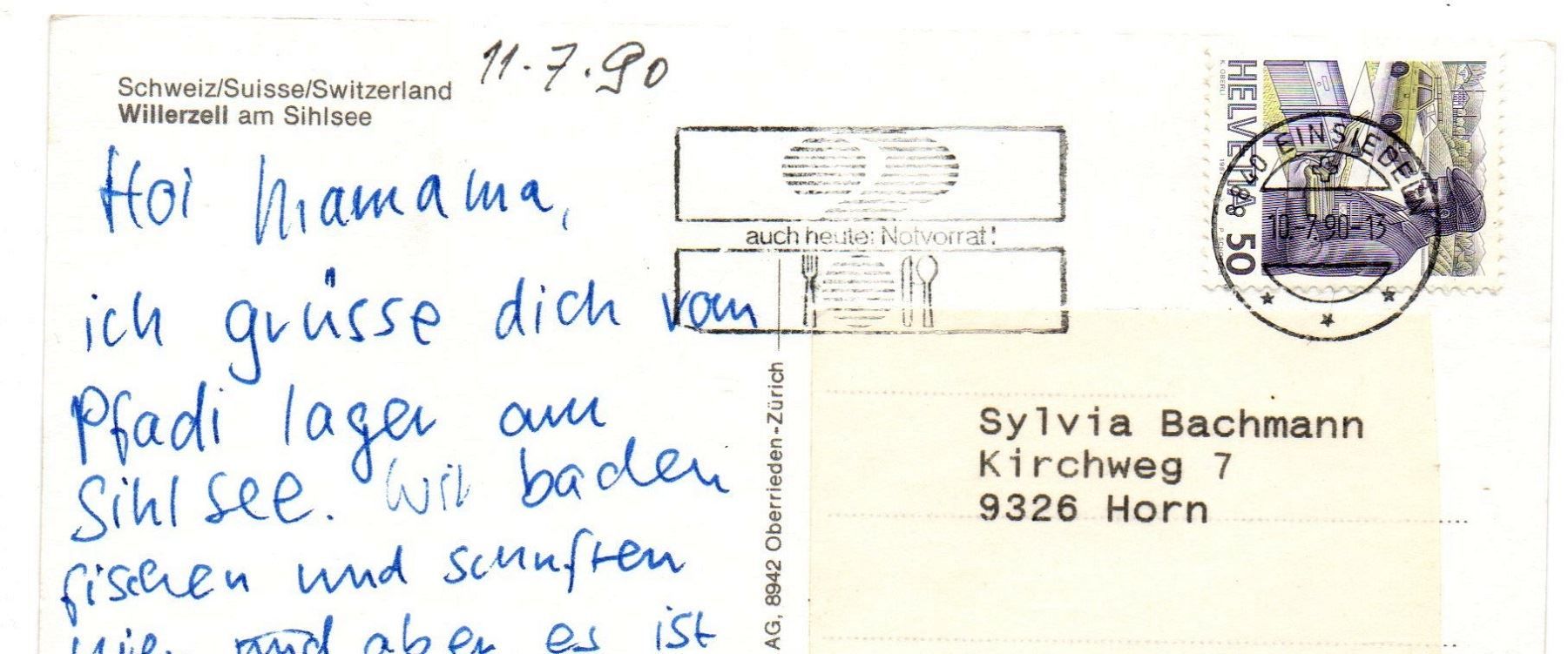 Cartoline postali: WILLERZELL am Sihlsee – Usato da Jona venduto da philajona 1