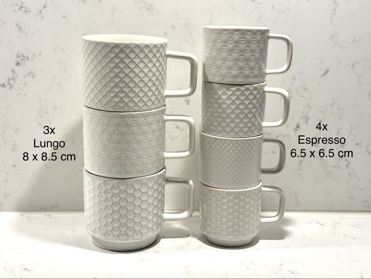 Geschirrsets: 4 Espresso- und 3 Lungo-Tassen – Gebraucht aus Zürich von RicardoExplorer