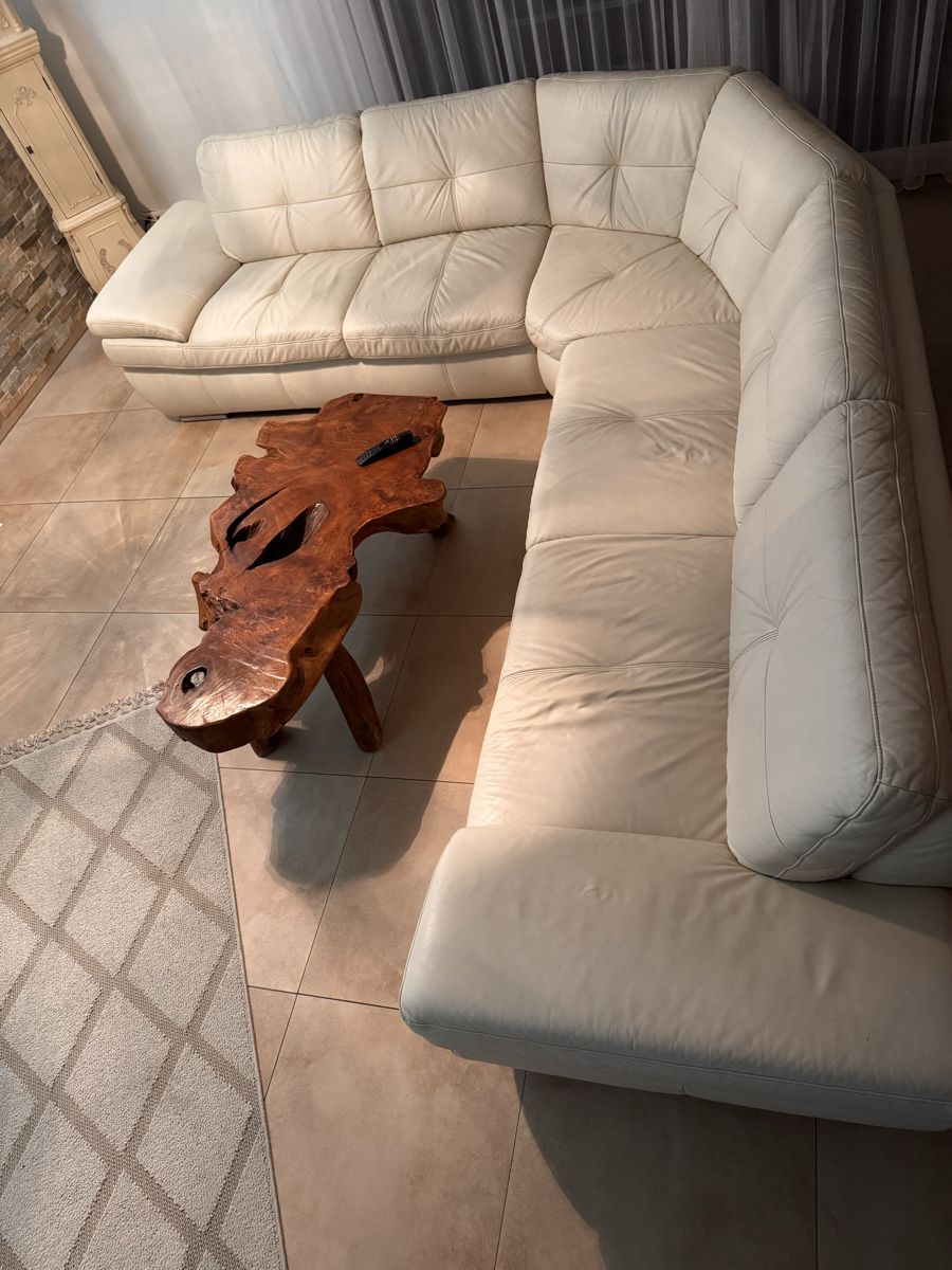 Divani: Ecksofa Sofa Couch Weiss Leder Top Zustand – Usato da Niederurnen venduto da Eerriioonn 1