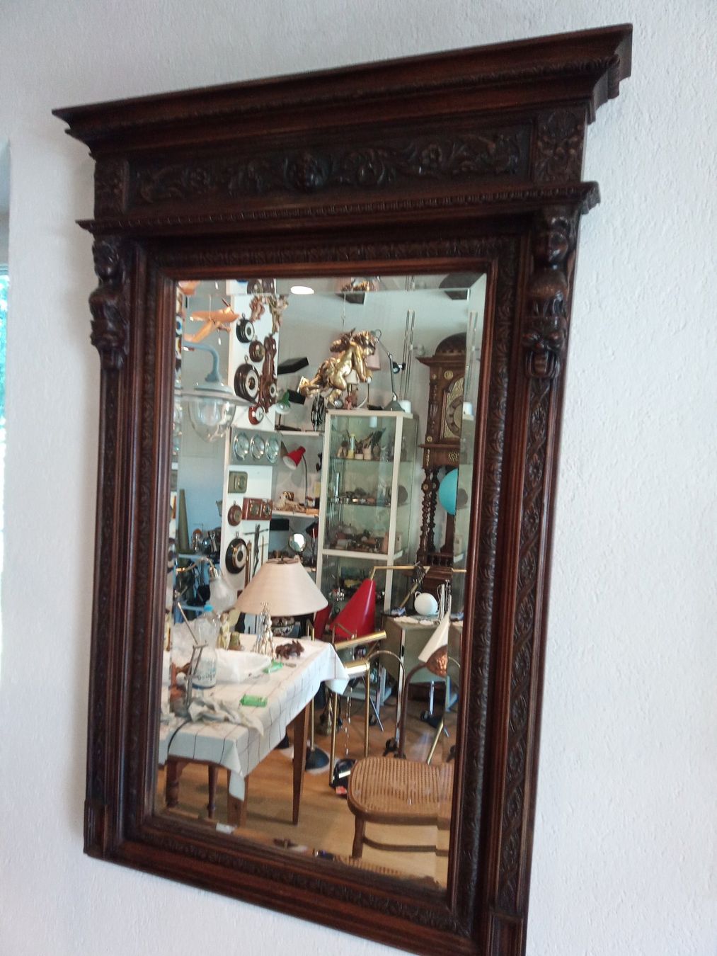 Specchi: Antiker grosser geschnitzter Spiegel 120 x 81 cm – Usato da Zürich venduto da edi_c2m6 8