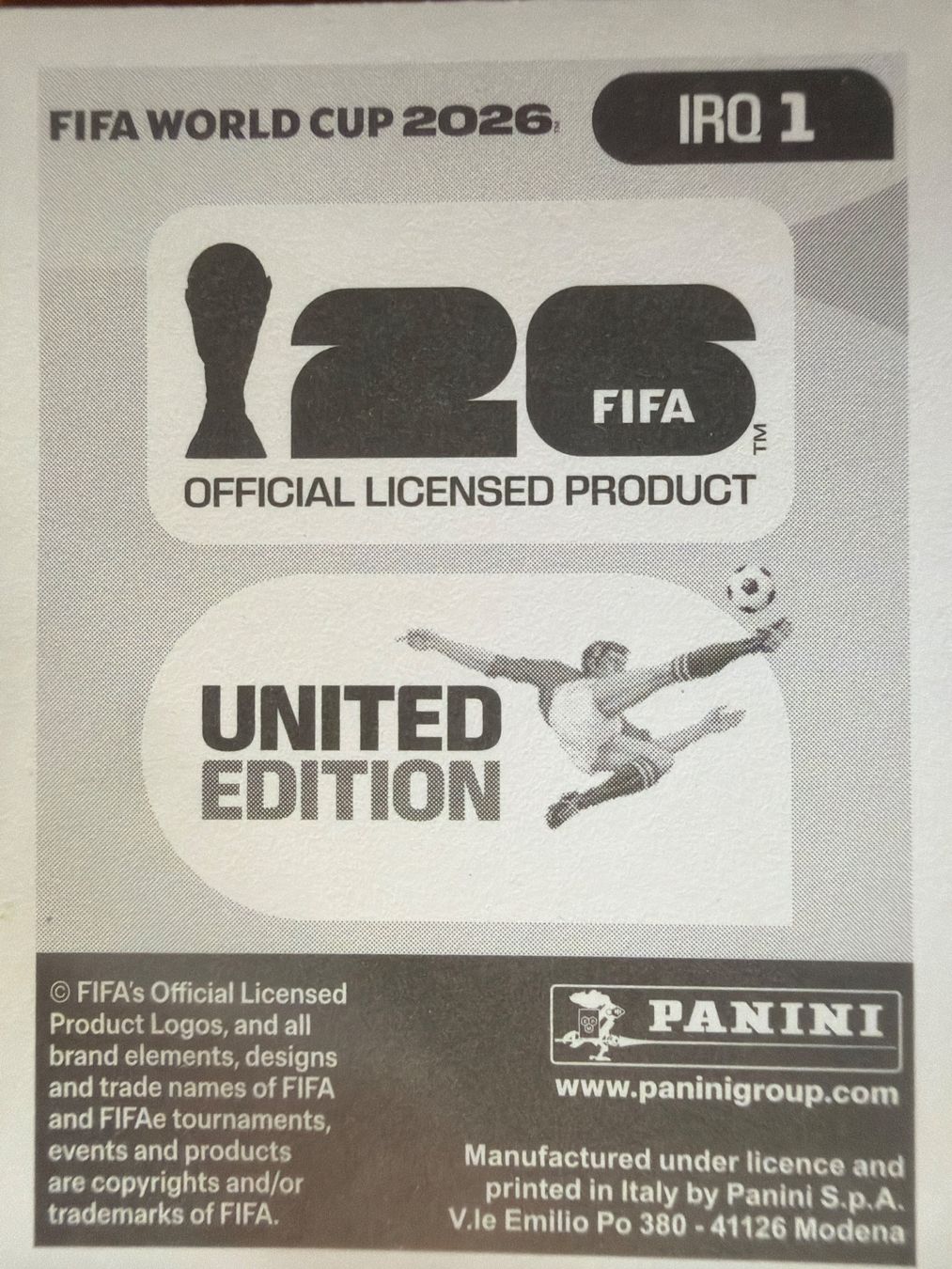 Panini Carte collezionabili: Panini IRQ1 – Nuovo (secondo la descrizione) da Susten venduto da Rechnun 1