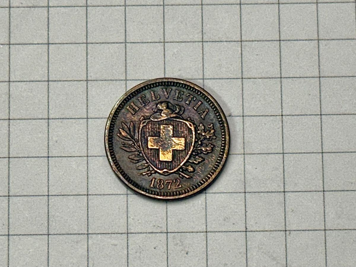 Tutti le monete: Schweiz 1 Rappen 1872  – Usato da Zürich venduto da daki81