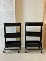 2 x IKEA RÄSKOG, Rollwagen schwarz Metall
